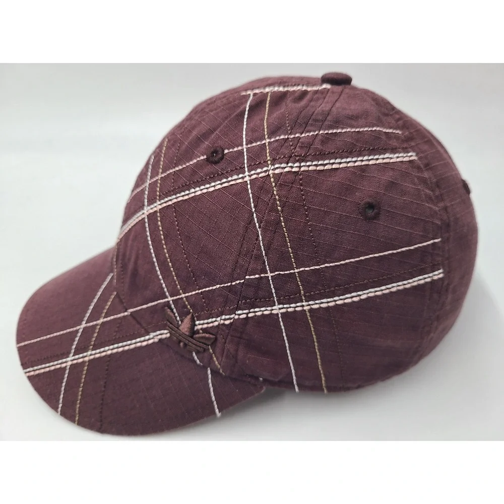 Women Adidas Trefoil Strapback Adjustable Hat Cap Baseball Casual Mom Brown Pink